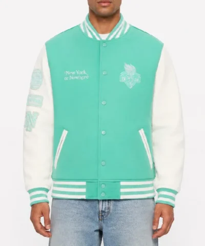 New York or Nowhere Liberty Varsity Jacket Front
