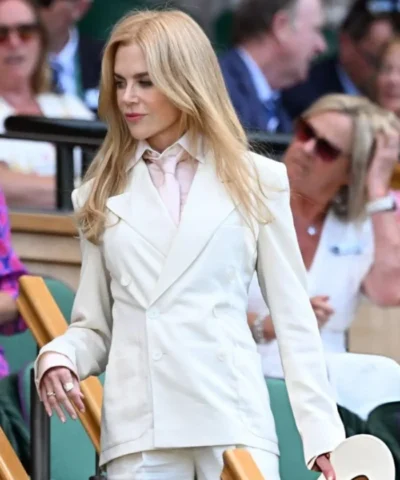 Nicole Kidman Championships Wimbledon 2026 White Double Breasted Blazer