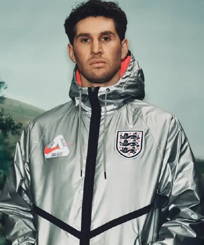 Nike x Palace Fifa World Cup 2026 England Silver Reflective Anthem Hooded Jacket