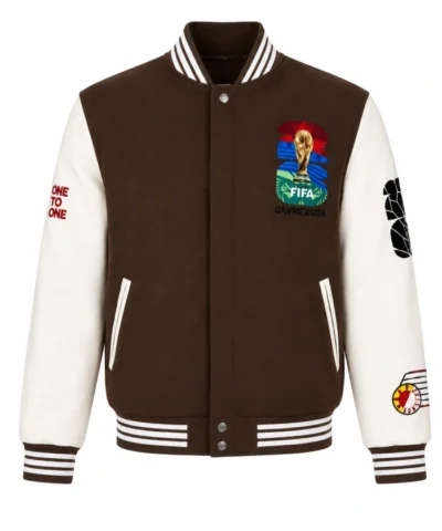North America World Cup Brown Leather Jacket