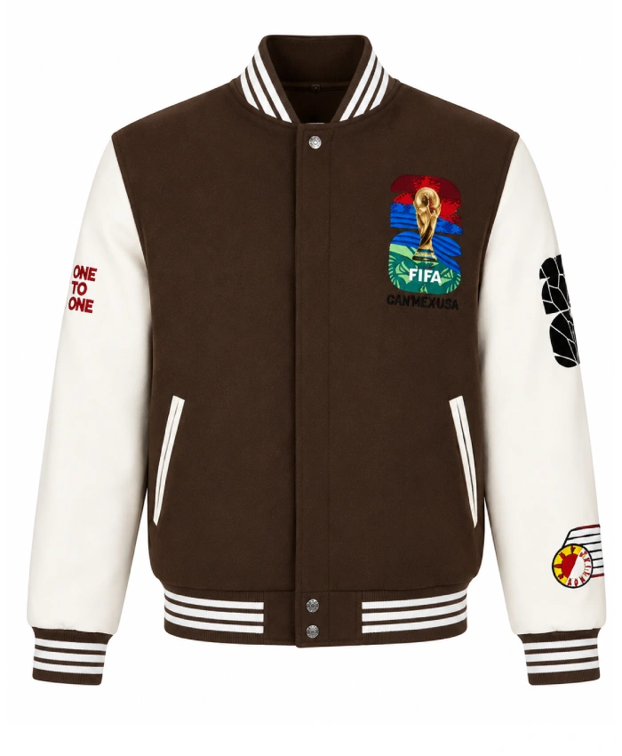 North America World Cup Brown Leather Jacket