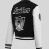 Oakland Raiders Retro Black Wool with Leather Varsity Jacket