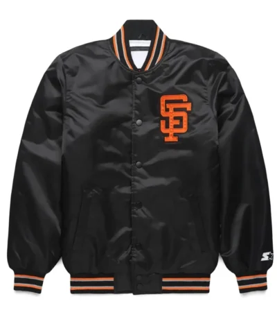 Order San Francisco Giants Classic Full Snap Black Satin Jacket 