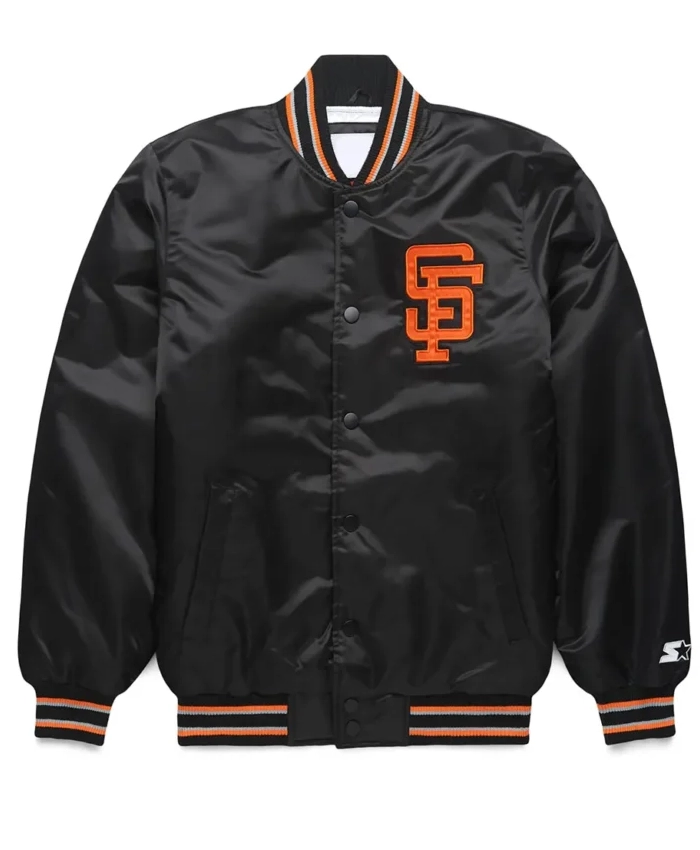 Order San Francisco Giants Classic Full Snap Black Satin Jacket