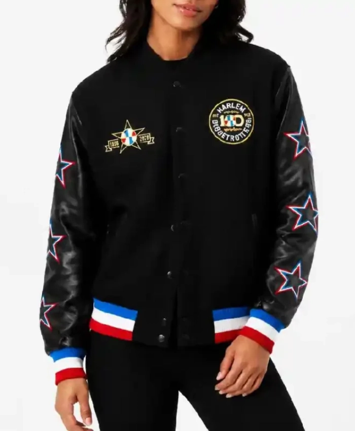 Original Harlem Globetrotters World Famous 100 Anniversary Black Jacket