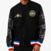 Original Harlem Globetrotters World Famous 100 Anniversary Black Varsity Jacket