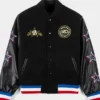 Original Harlem Globetrotters World Famous 100 Anniversary Black Wool Varsity Jacket