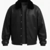 PFW 2026 Romeo Beckham Black Leather Jacket Sale