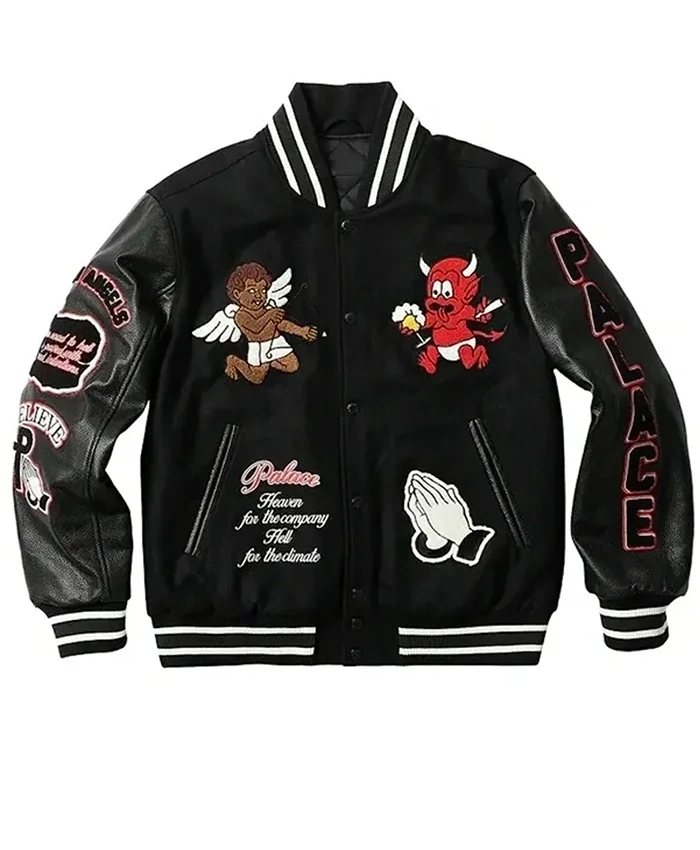 Palace Fallen Angels Black Varsity Jacket
