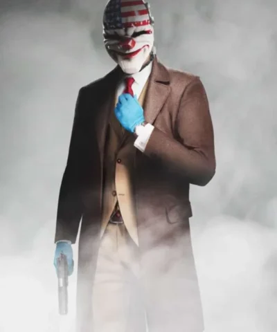 Payday 3 Video Game Dallas Nathan Steele Brown Costume Coat