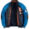 Pelle Pelle Classic Soda Club Plush Black and Blue Jacket