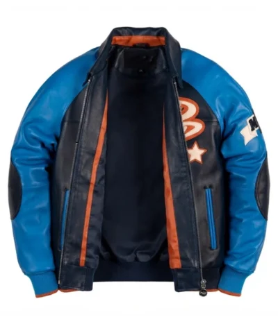 Pelle Pelle Classic Soda Club Plush Black and Blue Jacket
