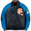 Pelle Pelle Classic Soda Club Plush Black and Blue Zip Up Jacket