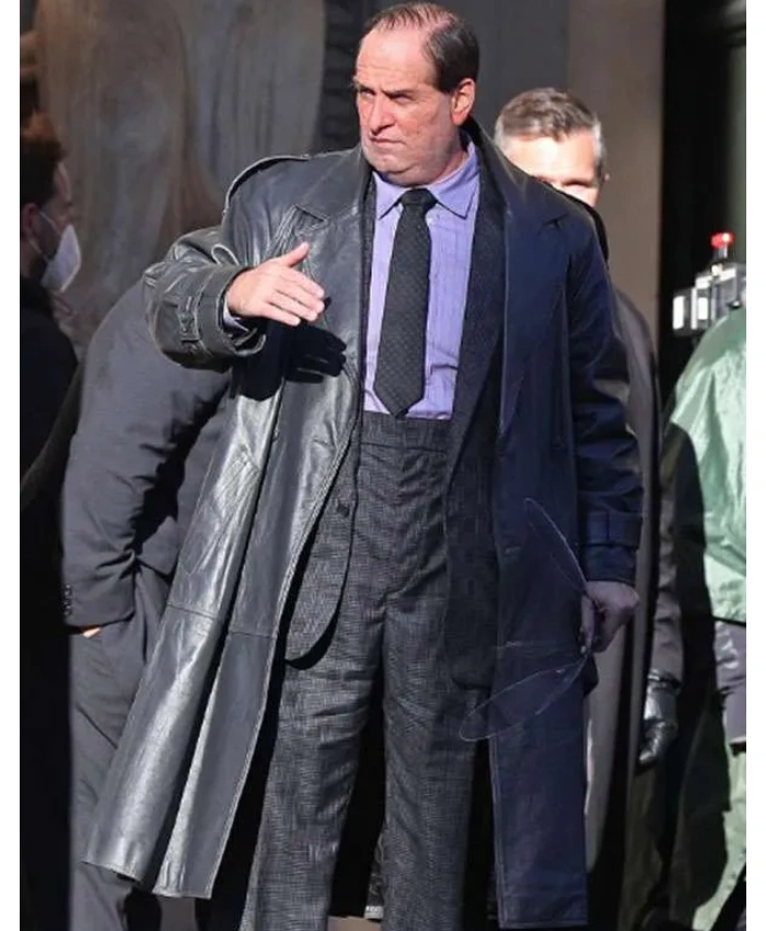 Penguin The Batman Colin Black Leather Coat