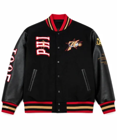 Philadelphia 76ers Atlantic Division Eastern Champs Black Varsity Jacket