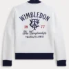 Polo Ralph Lauren x Wimbledon Championships White Fleece Baseball Jacket