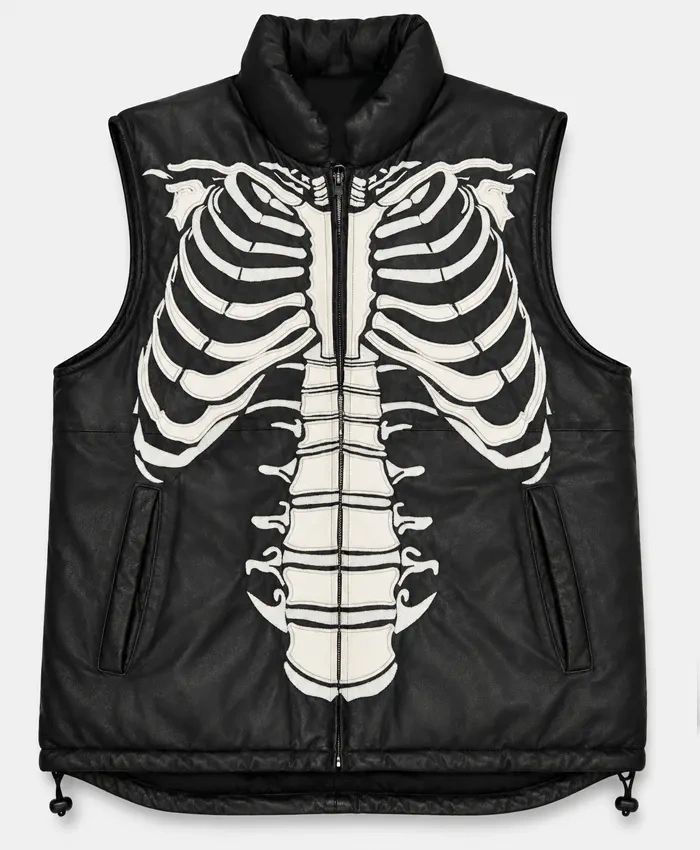 RARE Vilanto Black Leather Vest Jacket