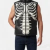 RARE Vilanto Skeleton Black Leather Vest Jacket