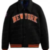 Raekwon New York Knicks Black Wool Varsity Jacket