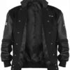 Reasonable Doubt Black Leather Varsity Bomber Jacket