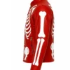 Red Skeleton Leather Cosplay Red Leather Jacket