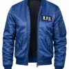 Resident Evil 2 RPD MA 1 Flight Blue Bomber Jacket