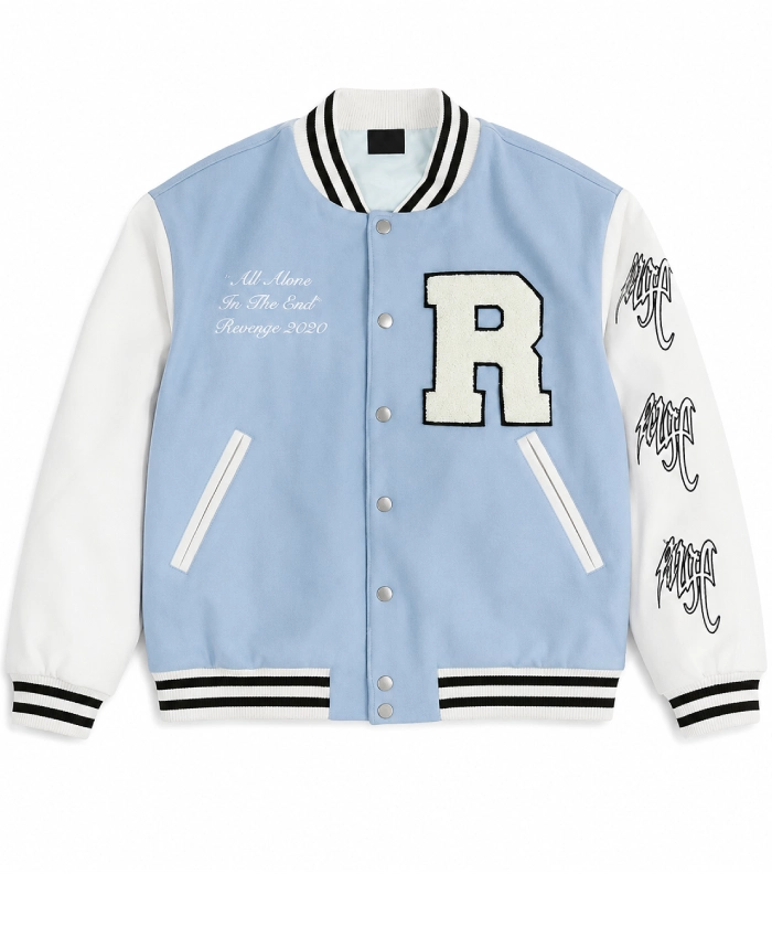 Revenge Skull Full Snap Varsity Jacket