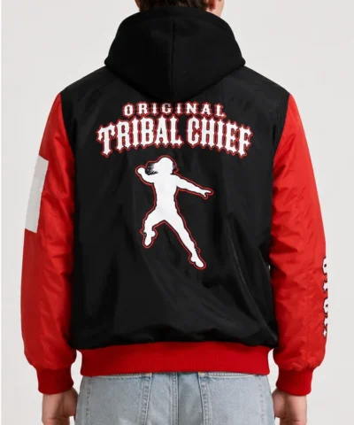 Roman Reigns Full-Zip Hooded Black and red Jacket
