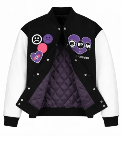 Sad 6pm Boys Season College White Letterman Jacket