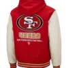 San Francisco 49ers Red and White Hooded Jacket