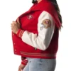 San Francisco 49ers Red and White Varsity Hooded Jacket For Sale