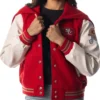 San Francisco 49ers White Varsity Hooded Jacket