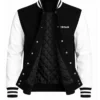 Scream Black and White Full Snap Bomber Jacket