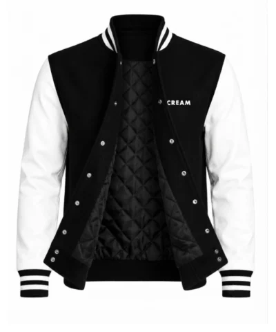 Scream Black and White Full Snap Bomber Jacket