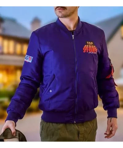 Scream Kenny Top Story Crew Satin Bomber Jacket