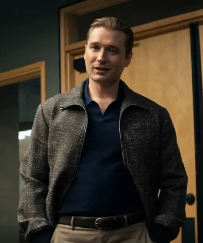 Seth Numrich 2026 TV Series The Boroughs S01 Blaine Shaw Grey Wool Jacket 