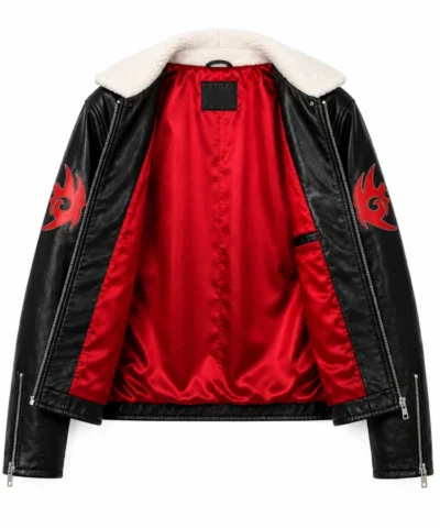 Shadow Hedgehog Black Leather Jacket