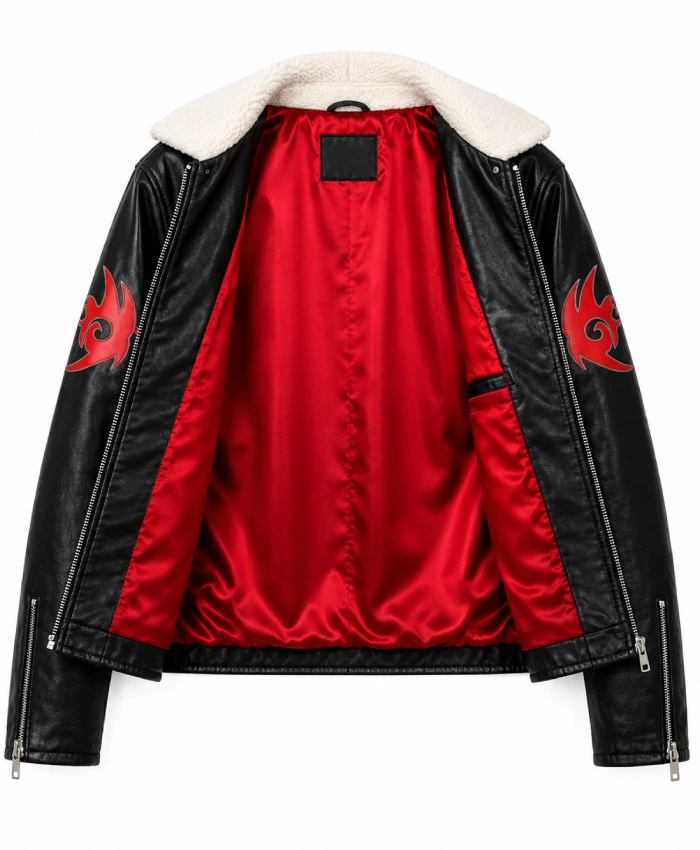Shadow Hedgehog Black Leather Jacket