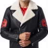 Shadow Hedgehog Fur Leather Jacket
