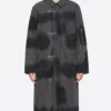 Shinzo Shige Canvas Clasp Washed Black Cotton Long Coat
