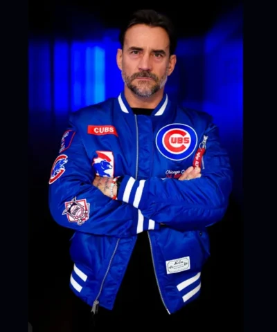 Shop Best in the World CM Punk Second City Saint Blue Satin Jacket