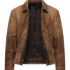 Shop Davido London Distressed Leather Jacket For Men and Women