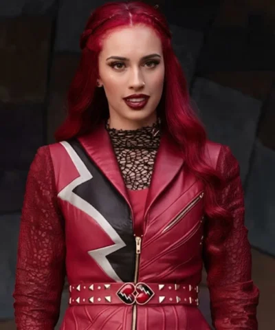 Shop Descendants Wicked Wonderland Kylie Cantrall Red Leather Jacket