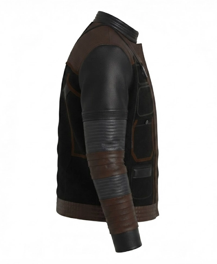 Shop Diego Luna Andor Cassian Andor Black Leather Jacket