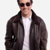 Shop Dior PFW 2026 Paul Anthony Kelly Fur Bomber Leather Jacket