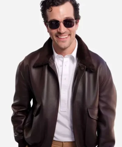 Shop Dior PFW 2026 Paul Anthony Kelly Fur Bomber Leather Jacket