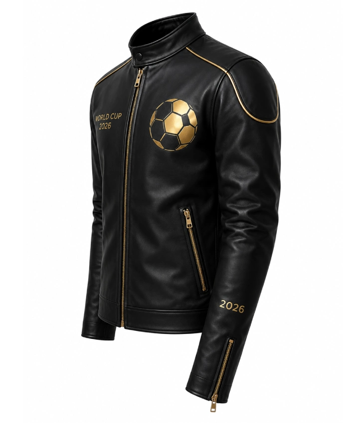 FIFA World Cup 2026 Black Leather Jacket - Image 3