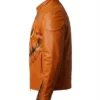 Shop Halloween Pumpkin Orange Leather Jacket For Men and Women