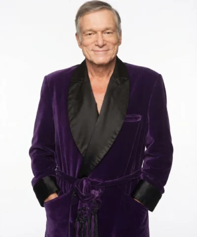 Shop Hugh Hefner Purple Belted Robe