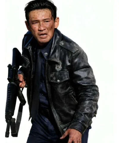 Shop Hwang Jung min Hope 2026 Beom Seok Black Leather Jacket 